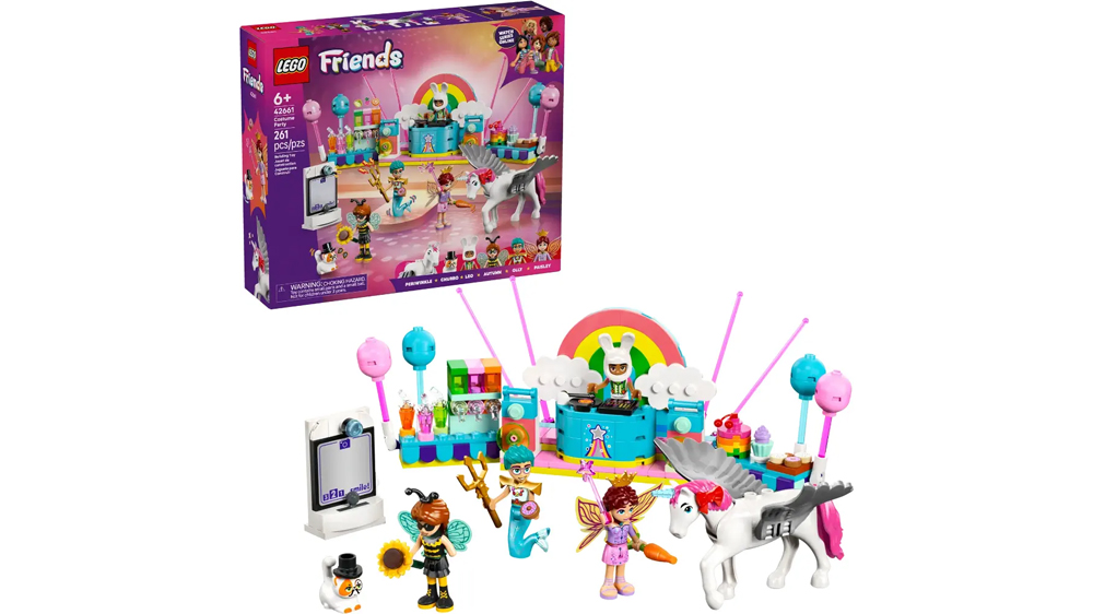 Stavebnice LEGO&reg; Friends 42661 Kost&yacute;mov&aacute; p&aacute;rty s jednorožcem a v&iacute;lou s krabic&iacute;_01
