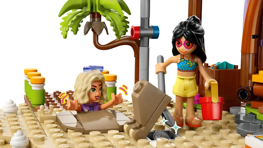 Stavebnice LEGO® Friends Rodinná dovolená u pláže – minipanenky s detektorem kovu odkrývají poklad v písku_03