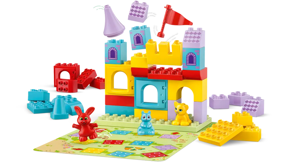Stavebnice LEGO&reg; DUPLO&reg; 10450 Hopsy a hra s hradem &ndash; 3 figurky zv&iacute;ř&aacute;tek na hrac&iacute; desce_02