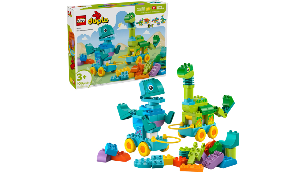 Stavebnice LEGO® DUPLO® 10451 3v1: Dinosauři na kolečkách s krabicí_01