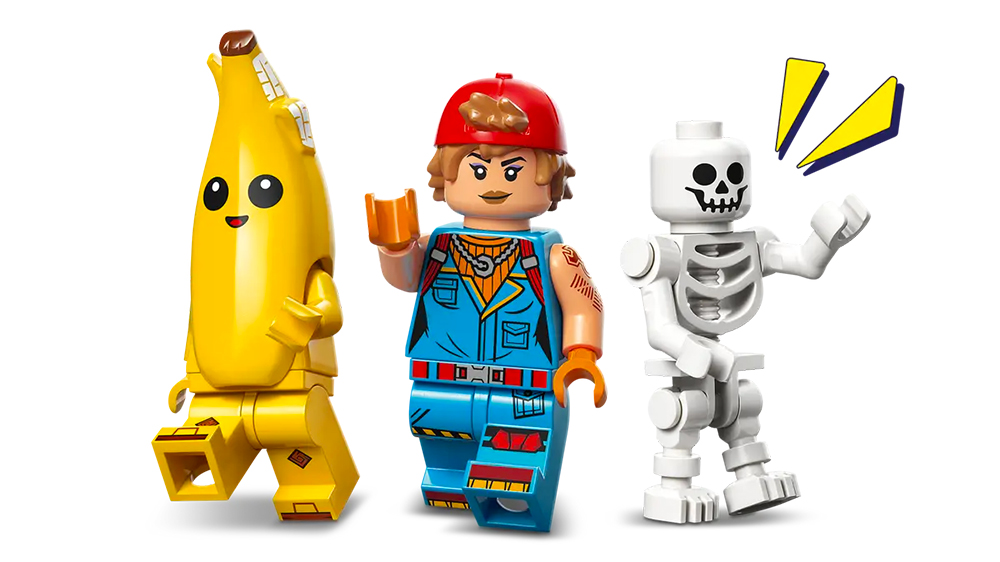 Minifigurky ze stavebnice LEGO® Fortnite® 77075 Peely a Sparkplug a jejich tábořiště_02