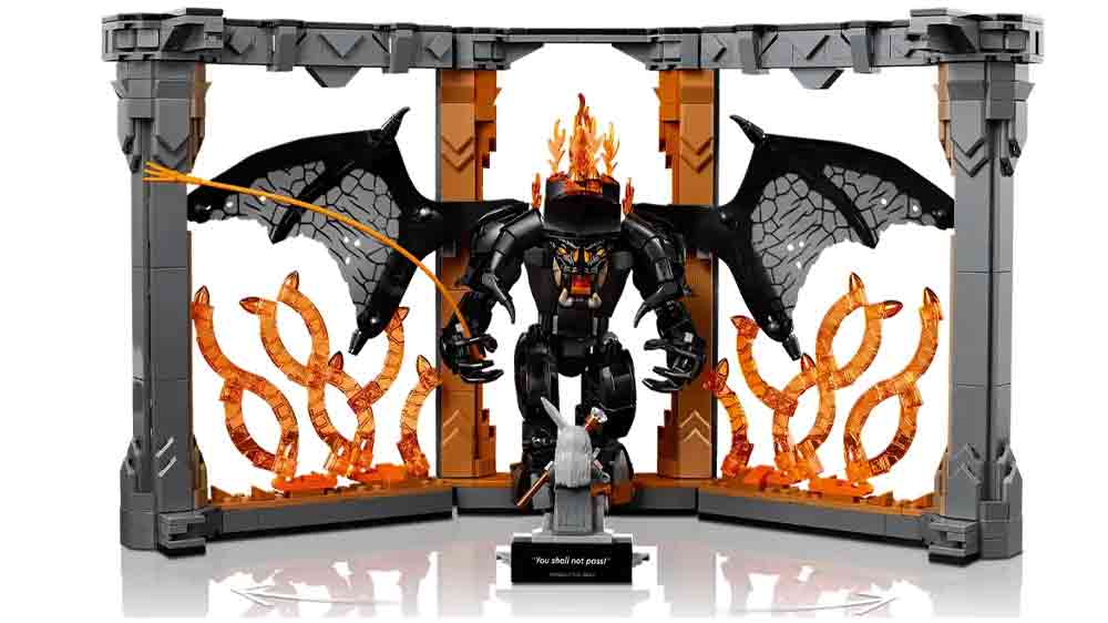 Stavebnica LEGO® Icons Knižná zarážka: Pán prsteňov – Balrog™_02