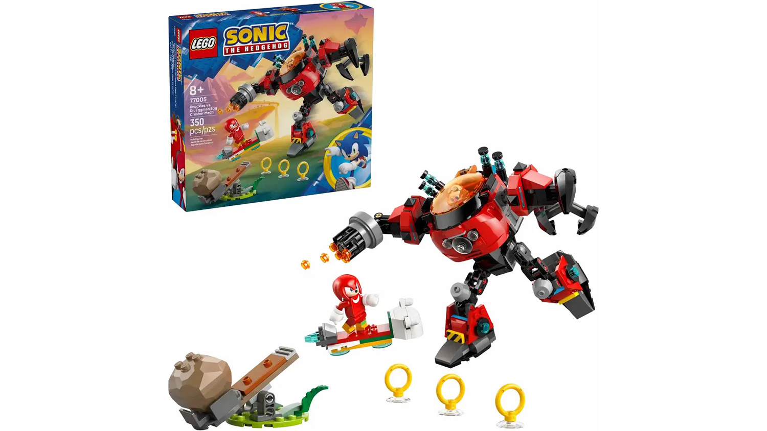 Stavebnice LEGO&reg; Sonic the Hedgehog&trade; 77005 Knuckles vs. Dr. Eggman: Robotick&yacute; oblek Egg Crusher s krabic&iacute;_01
