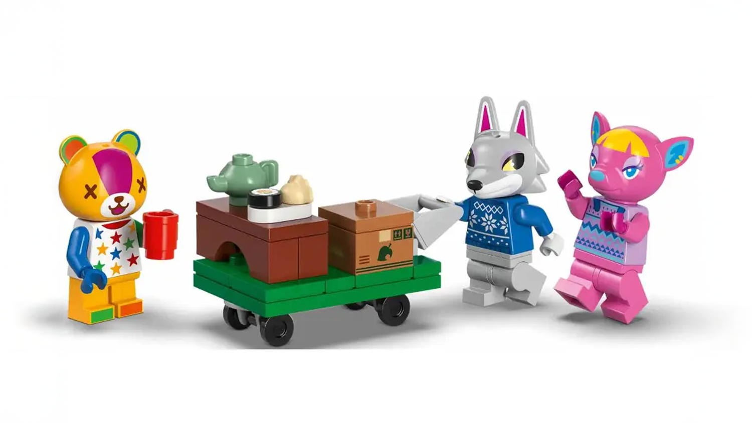 Minifigurky postav LEGO® Nintendo® ze stavebnice LEGO® Animal Crossing™ 77057 s pohyblivým vozíkem_03