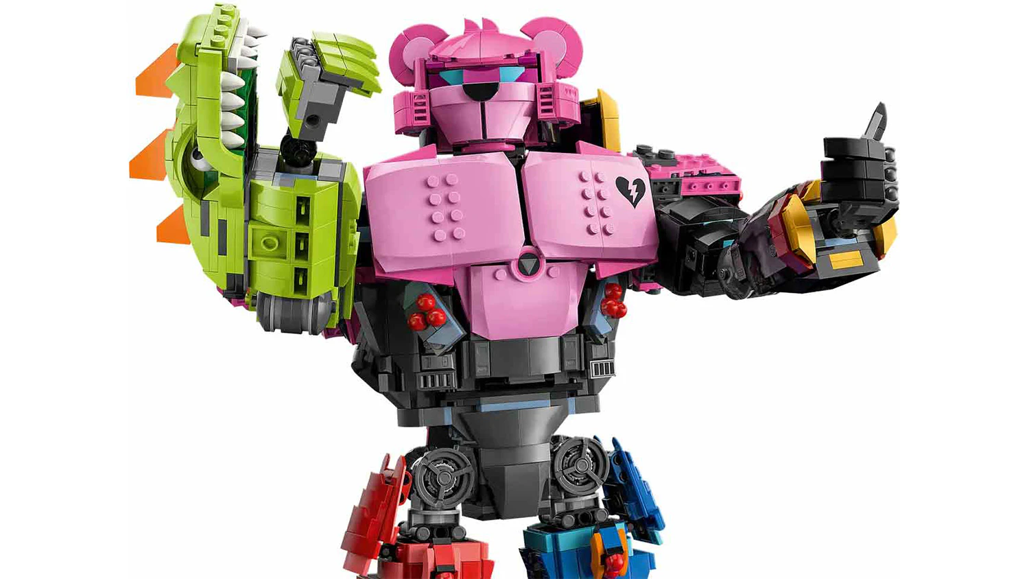 Detailn&iacute; z&aacute;běr na horn&iacute; č&aacute;st modelu robota ze stavebnice LEGO&reg; Fortnite&reg; 77078 Mecha Team Leader