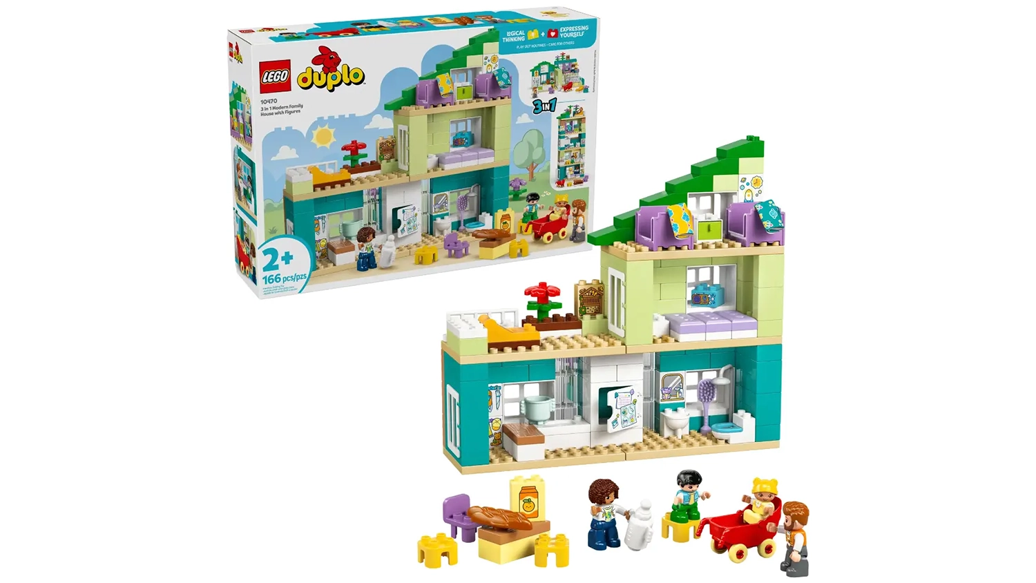 Stavebnice LEGO&reg; DUPLO&reg; 10470 Modern&iacute; rodinn&yacute; dům 3v1 s figurkami