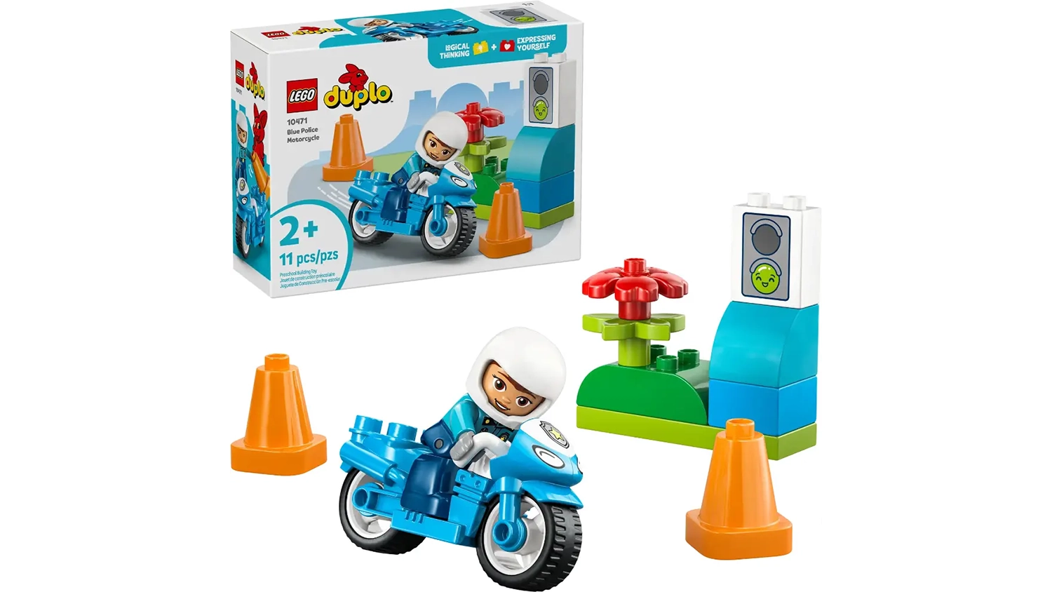 Stavebnice LEGO&reg; DUPLO&reg; 10471 Modr&aacute; policejn&iacute; motorka