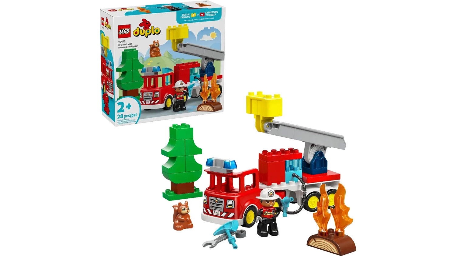 Stavebnice LEGO® DUPLO® 10473 Hasičské auto s hadicí a hasičem