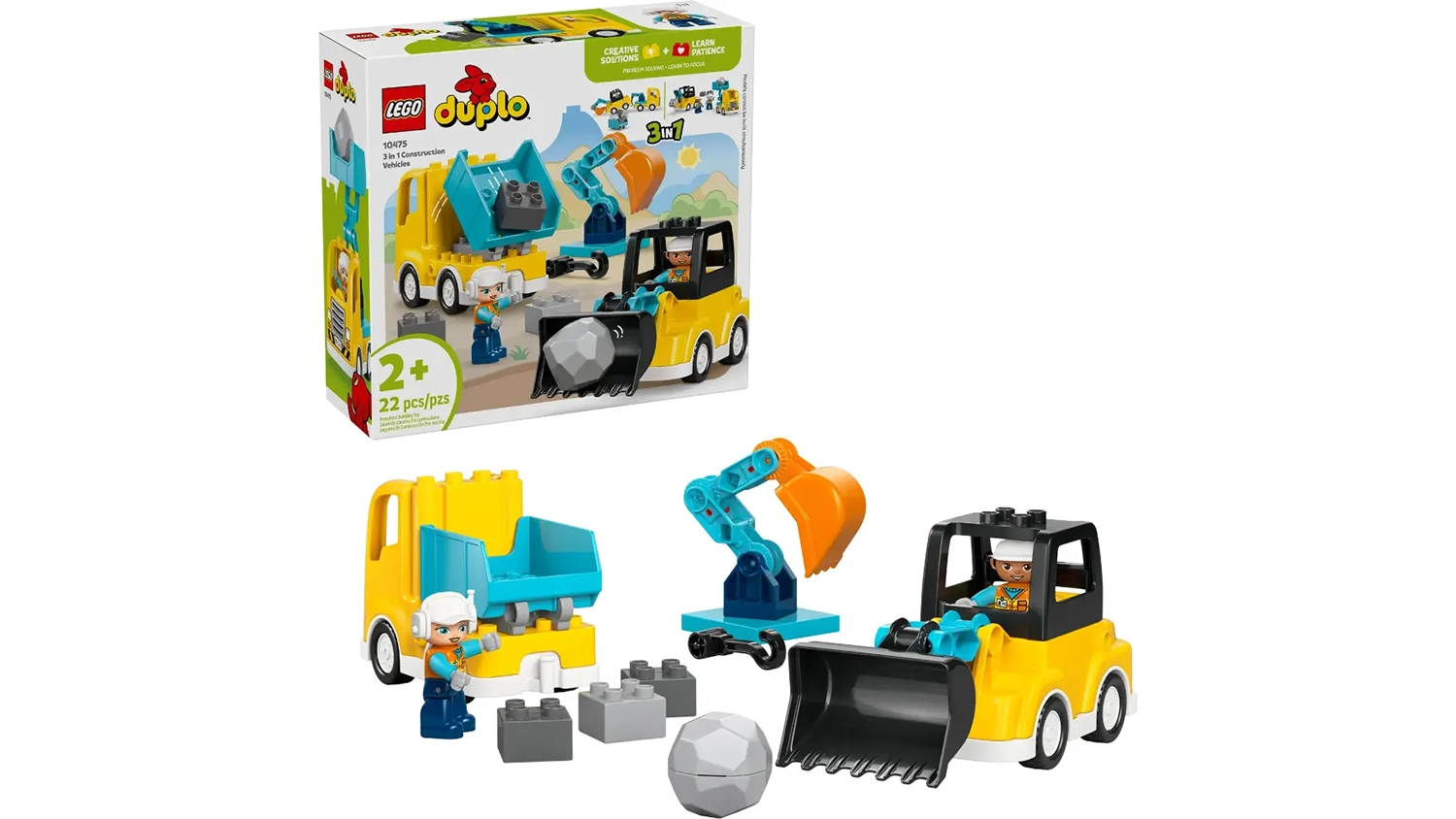 Stavebnice LEGO&reg; DUPLO&reg; Město 10475 Vozidla na stavbě 3v1