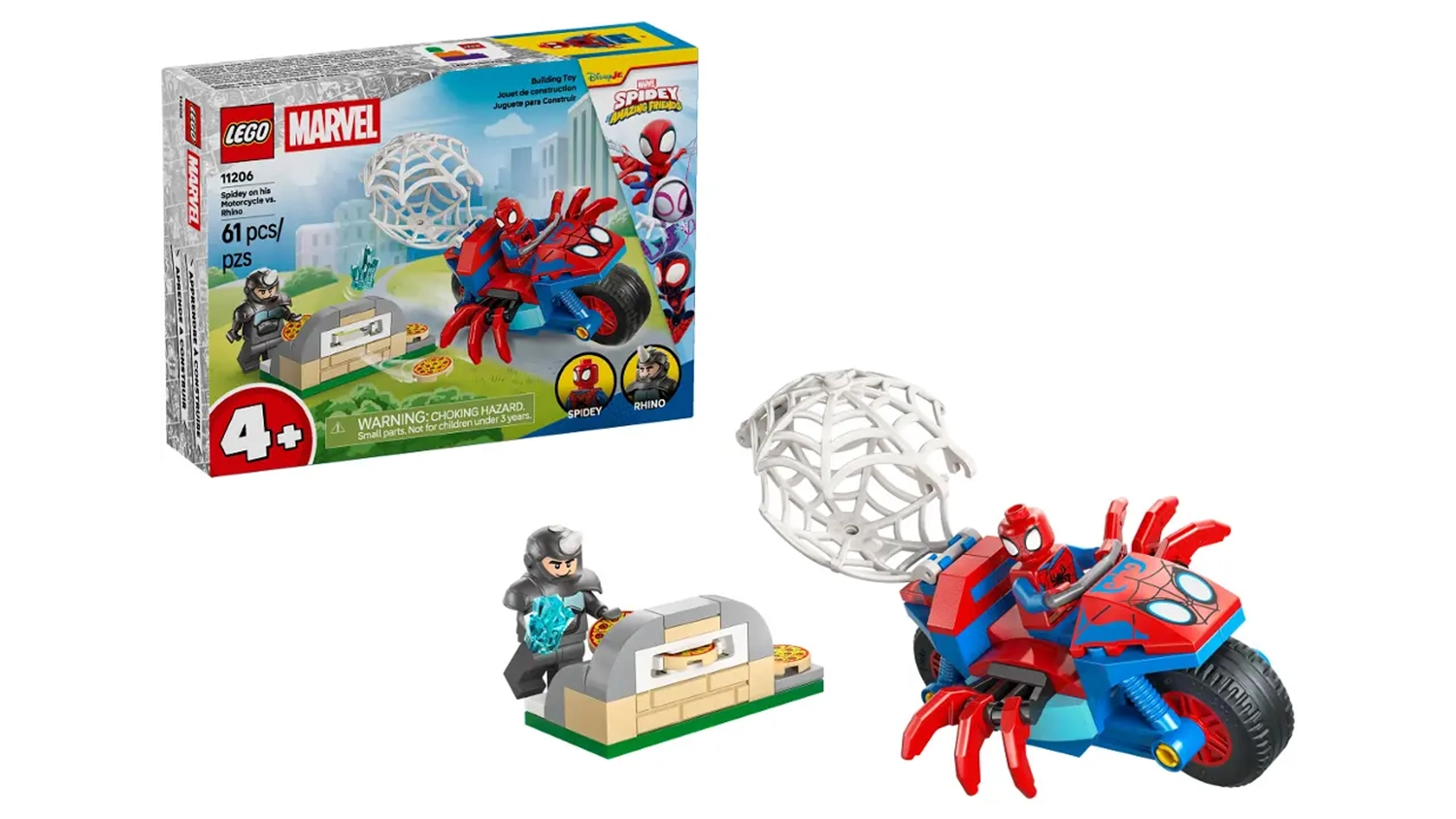 Stavebnica LEGO® | Marvel 11206 Spidey na motorke vs. Rhino