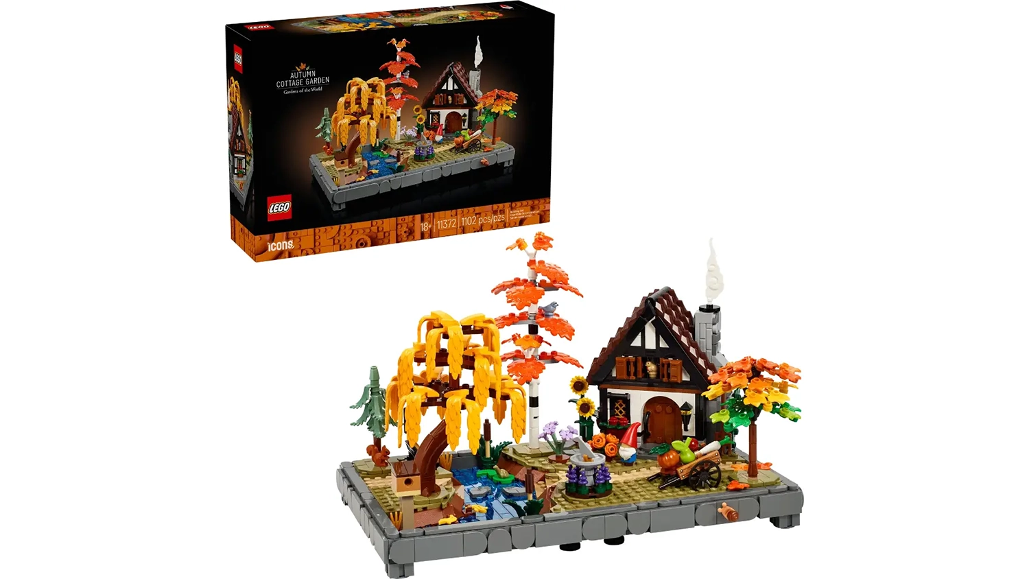 Stavebnice LEGO® Icons 11372 Chata a podzimní zahrada