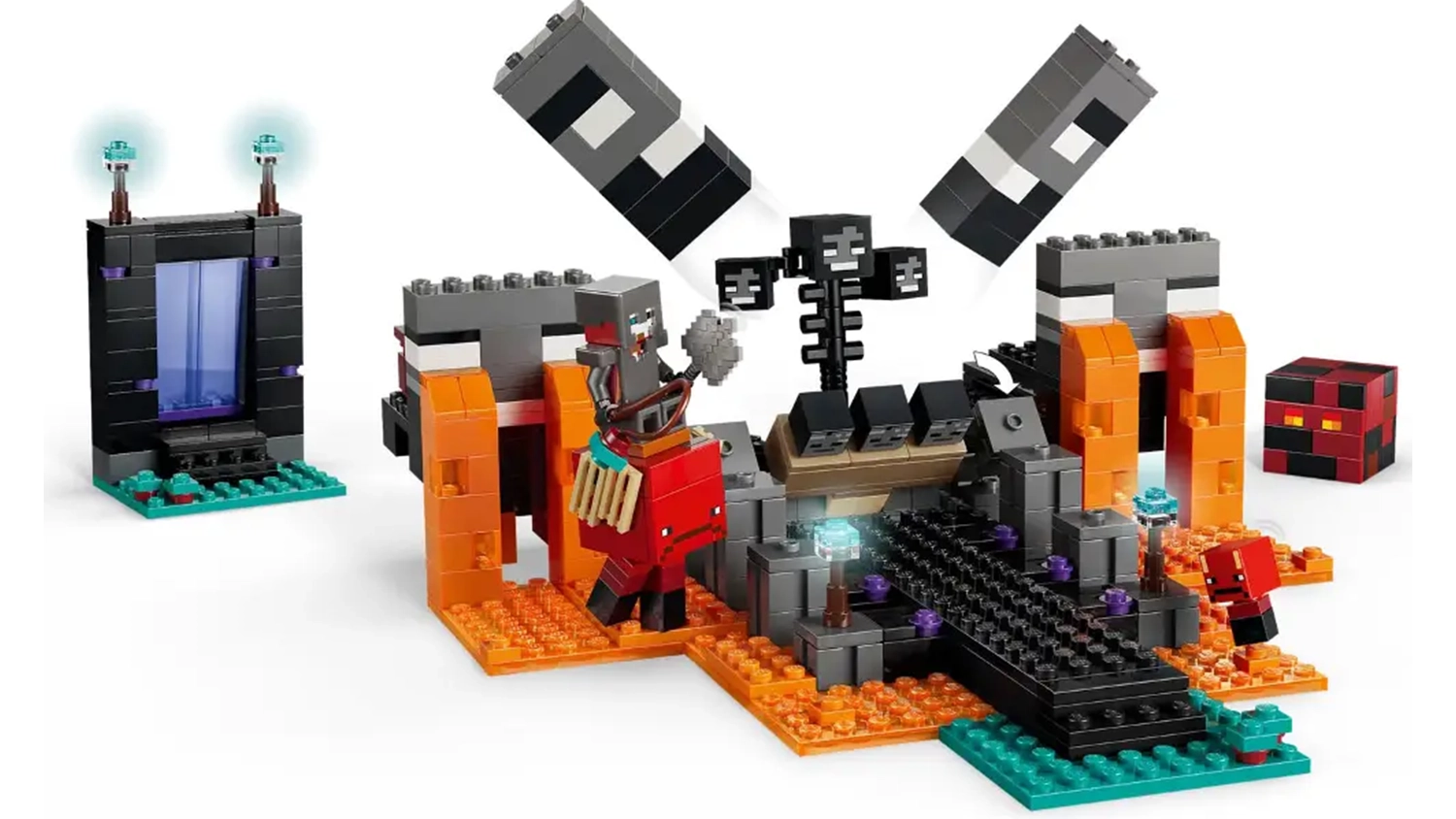 Stavebnice LEGO® Minecraft® 21590 Souboj s Witherem a znázornění funkce exploze odhalující figurku Withera