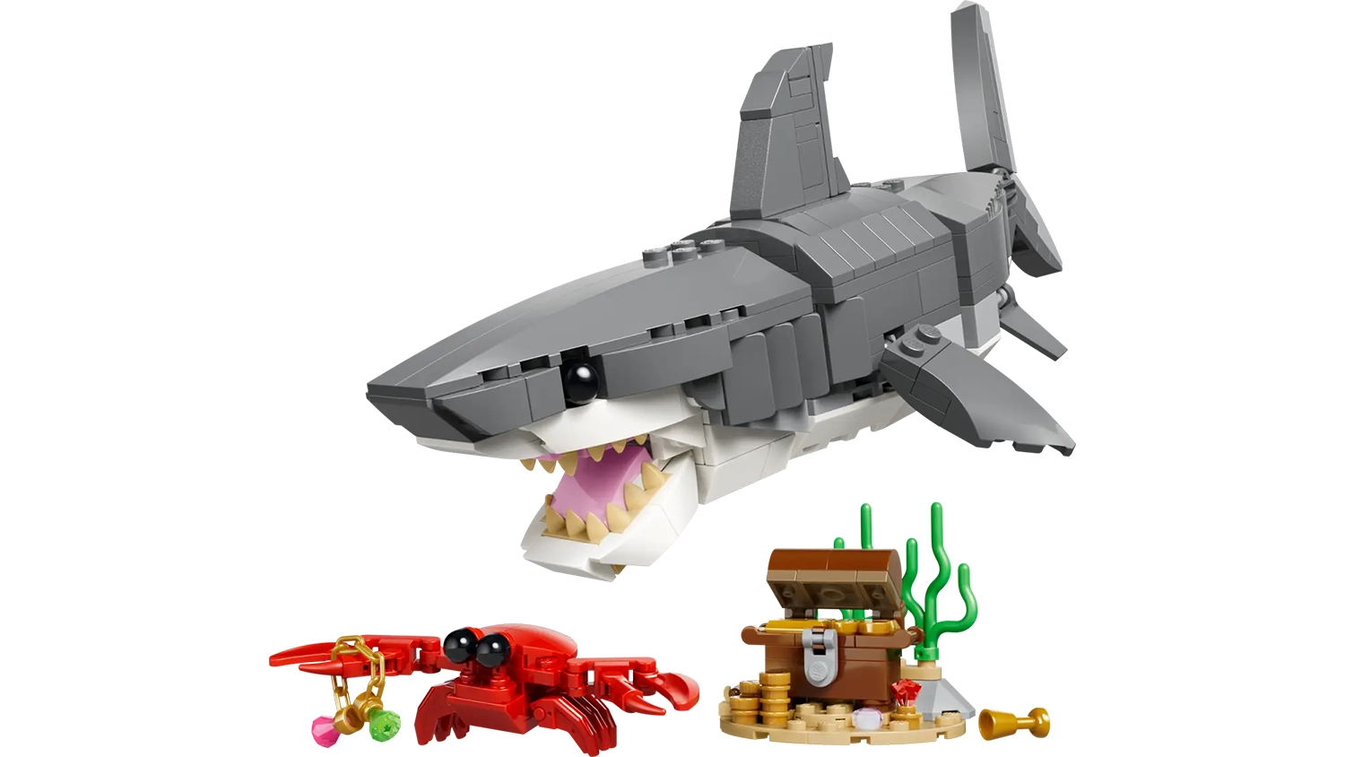 Stavebnice LEGO&reg; Creator 3 v 1 31381 Divok&yacute; žralok a truhla s pokladem
