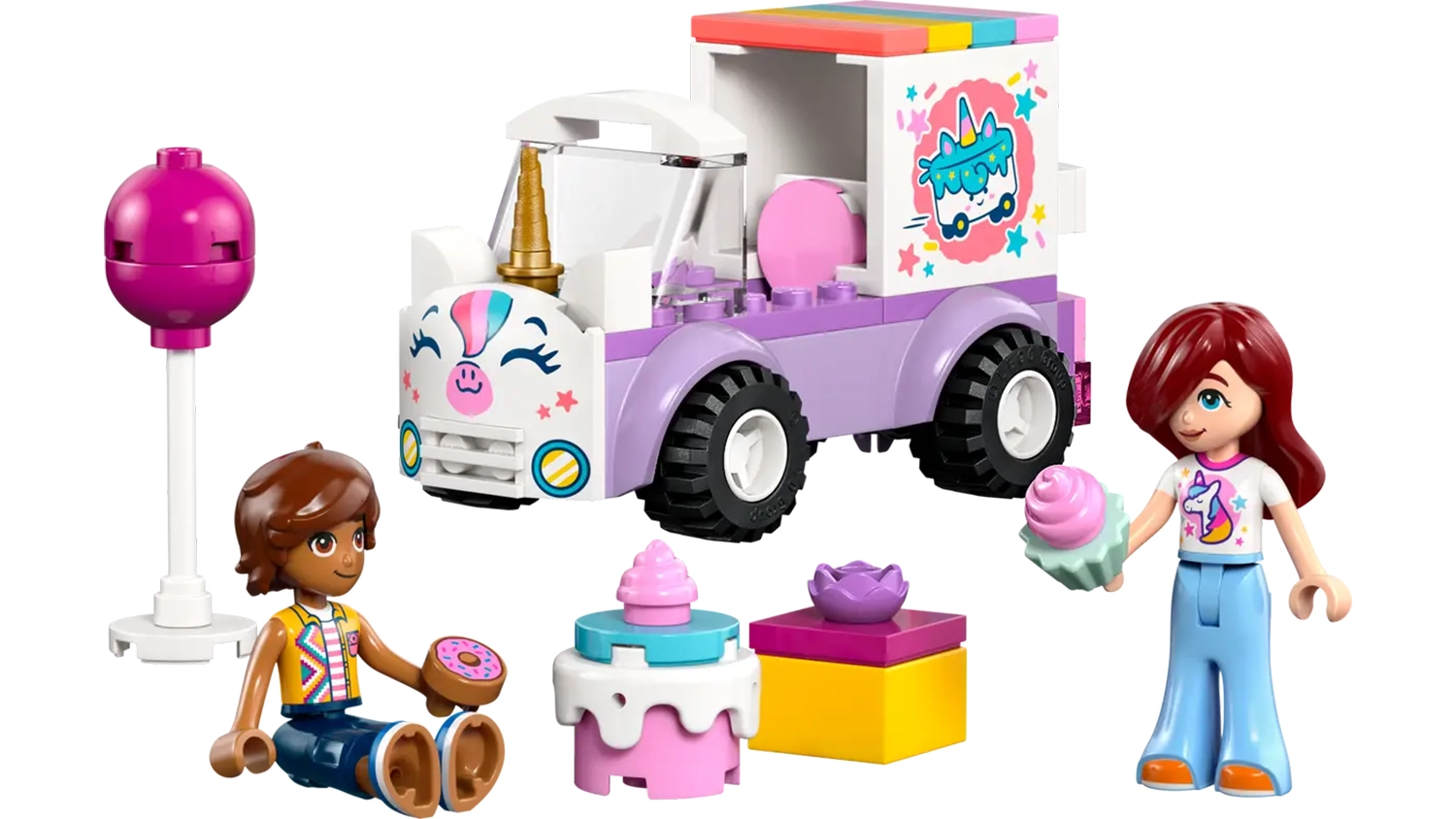Stavebnice LEGO&reg; Friends 42675 Jednorožč&iacute; don&aacute;&scaron;kov&eacute; auto s dortem
