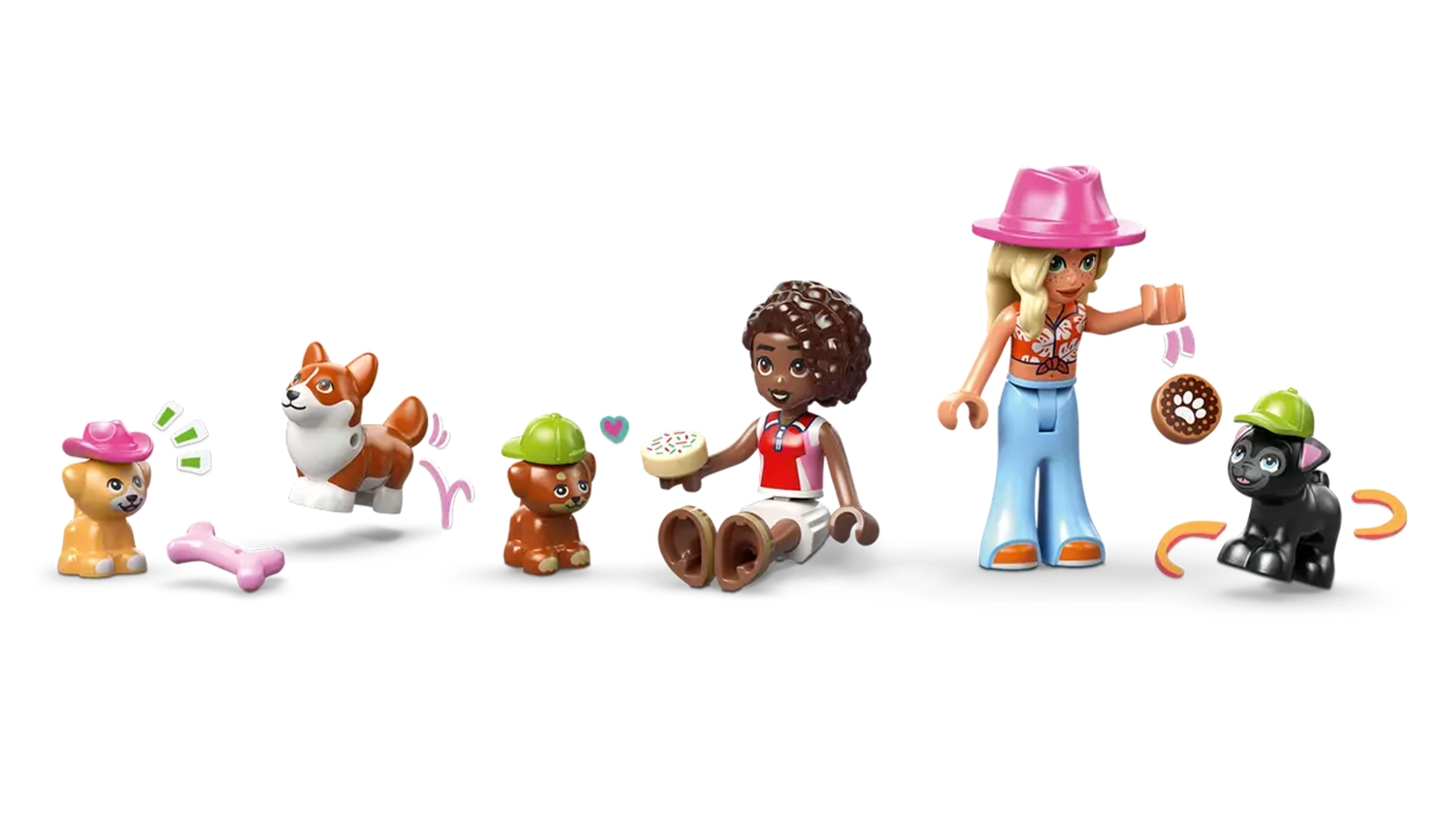 Minifig&uacute;rky zo stavebnice LEGO&reg; Friends 42677 Pek&aacute;reň ma&scaron;kŕt pre ps&iacute;kov