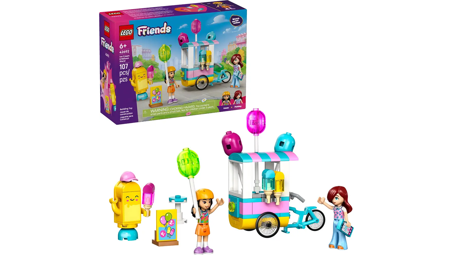 Stavebnica LEGO® Friends 42692 Stánok so zmrzlinou a balónikmi