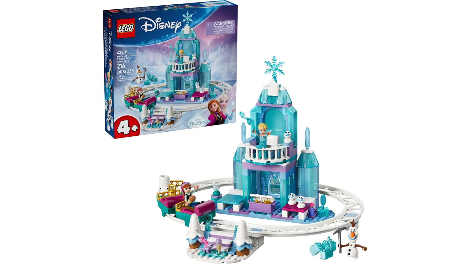 Stavebnice LEGO® Disney 43281 Elsin ledový palác a jízda na sněhu