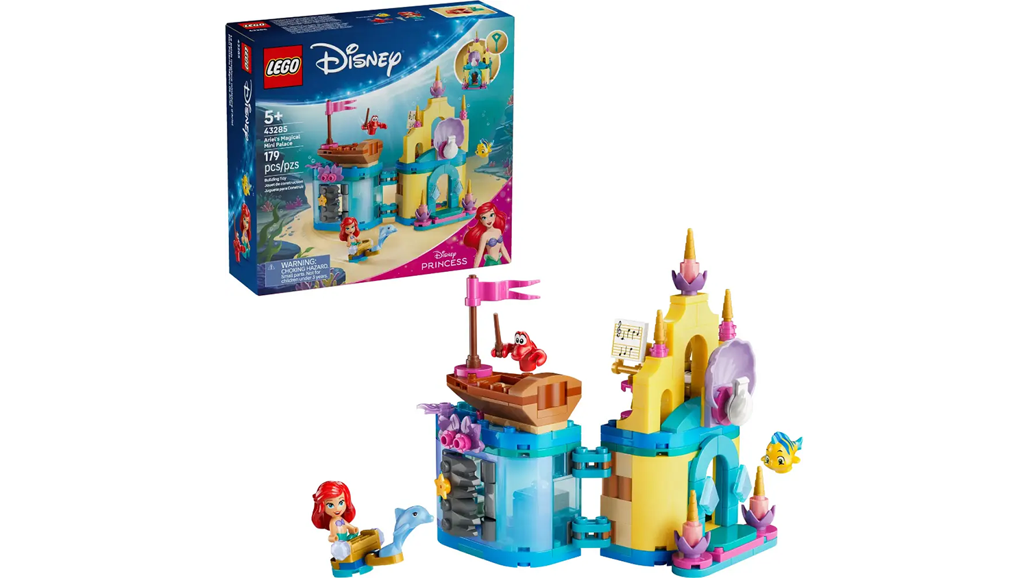 Stavebnica LEGO® Disney 43285 Ariel a jej kúzelný miniatúrny palác