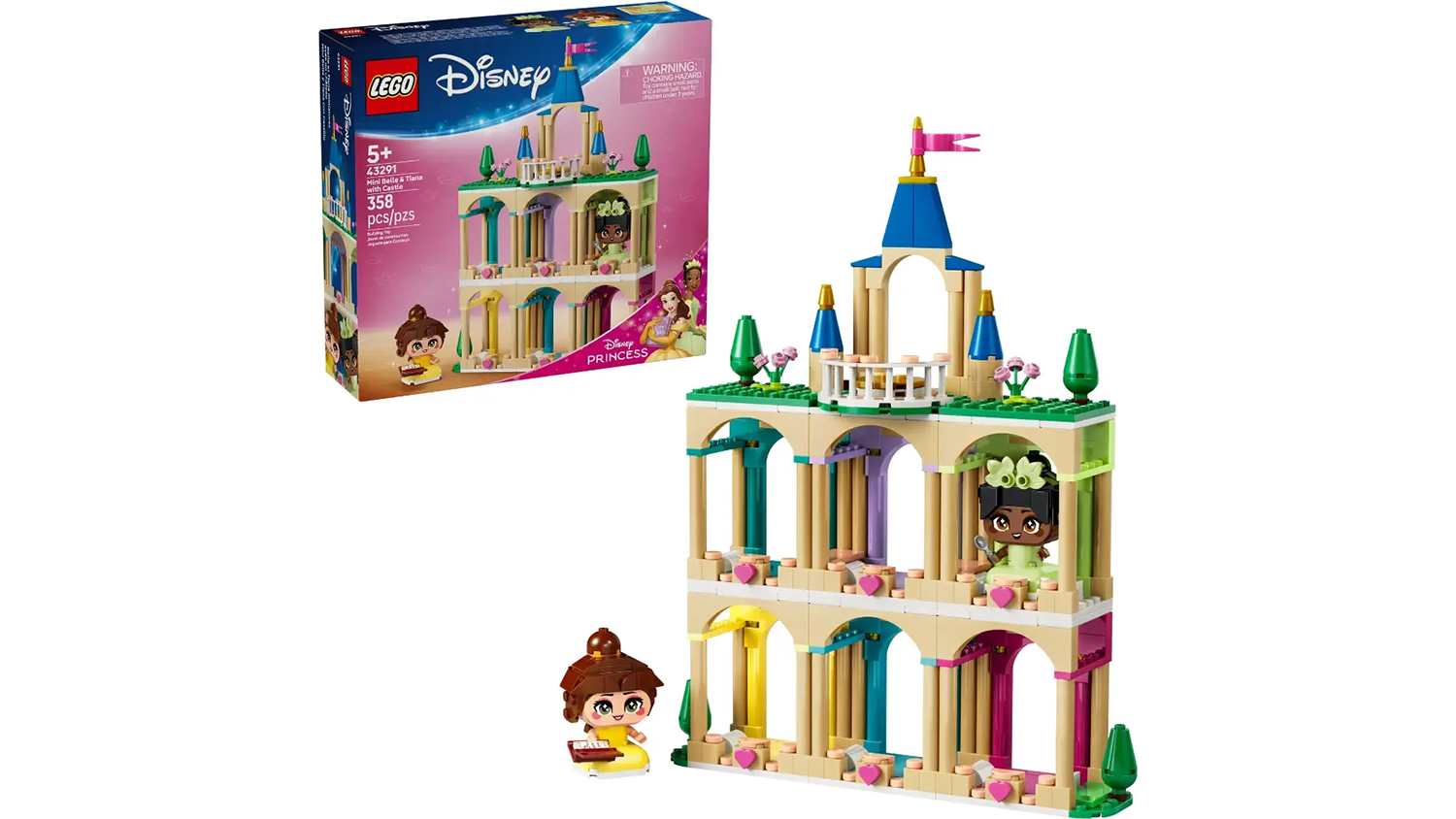 Stavebnica LEGO® Disney 43291 Mini Bella a Tiana s hradom