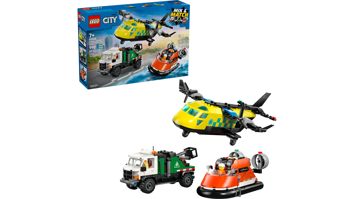 Stavebnice LEGO&reg; City 60505 Remix: Letadlo, servisn&iacute; vůz a vzn&aacute;&scaron;edlo