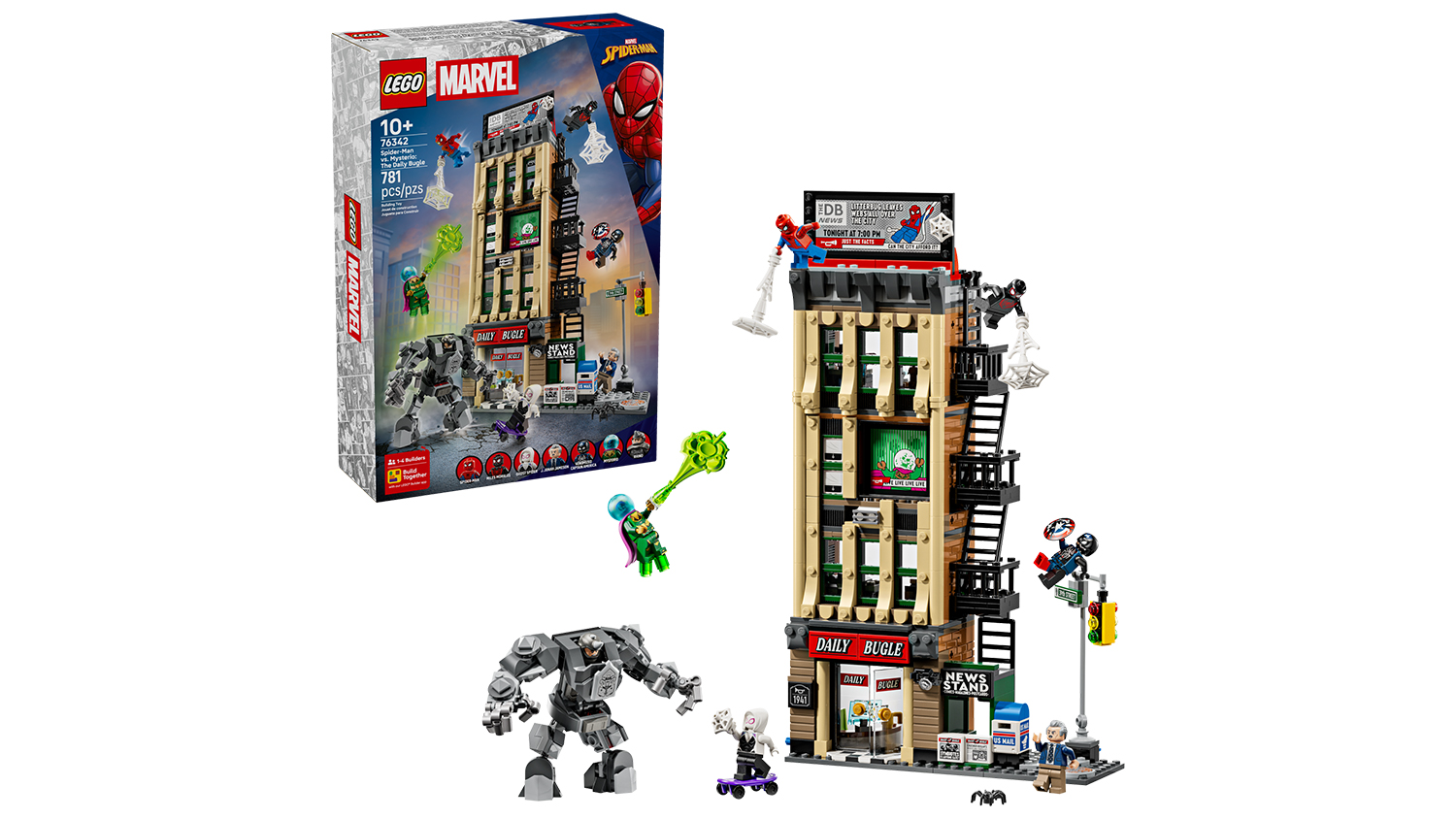 Stavebnica LEGO® Marvel 76342 Spider-Man vs. Mysterio: Daily Bugle