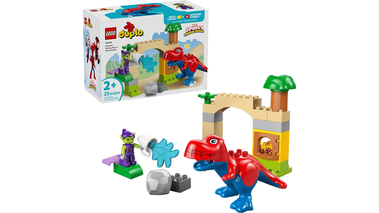 Stavebnice LEGO&reg; DUPLO&reg; Marvel 10463 Dinosaurus Spidey-Rex vs. Zelen&yacute; goblin