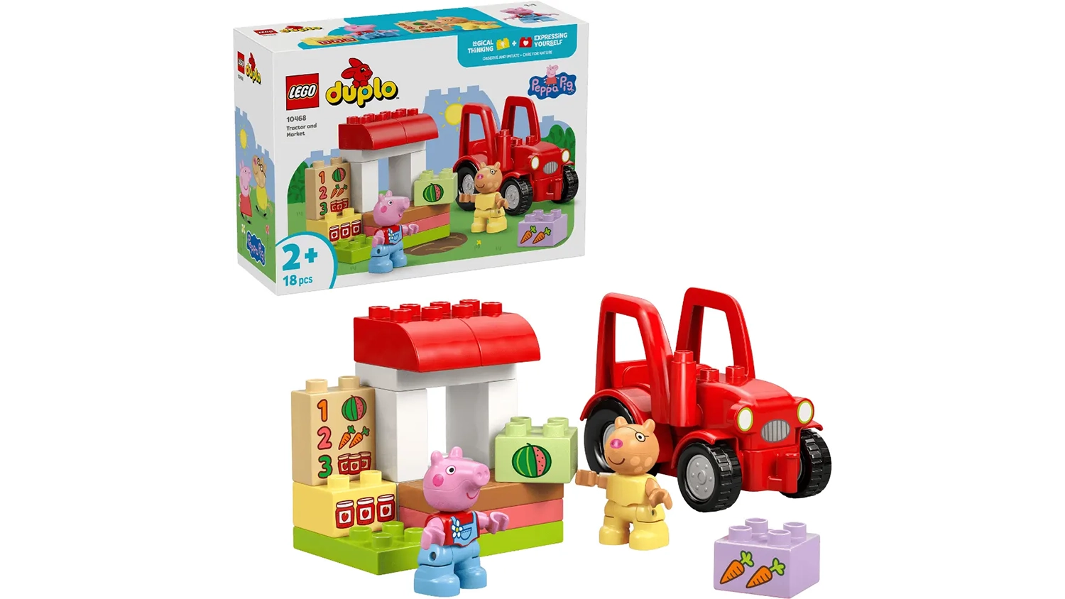 Stavebnice LEGO® DUPLO® Prasátko Peppa 10468 Traktor a tržnice