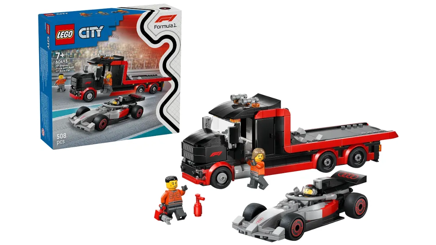 Stavebnice LEGO® City 60493 Výstavní náklaďák F1® se závodním autem Audi F1®