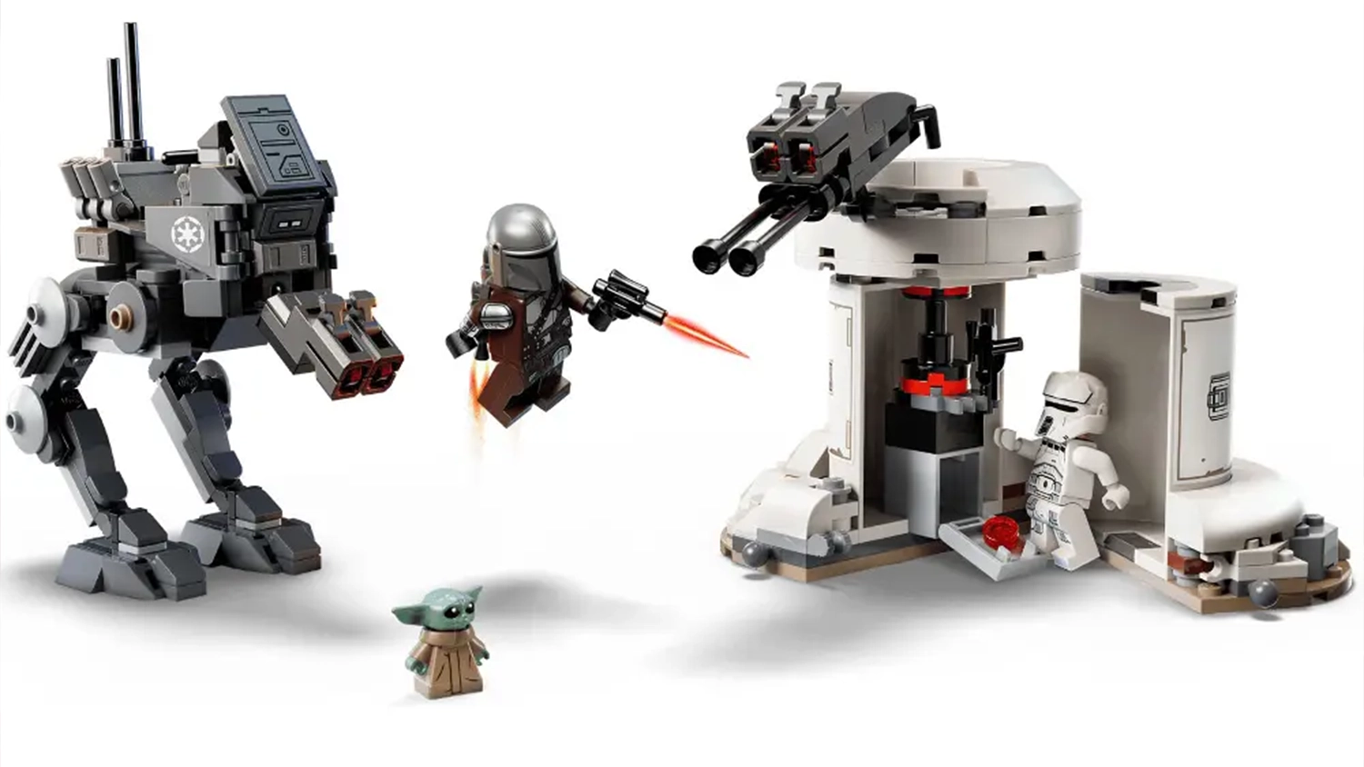 Stavebnica LEGO® Star Wars™ 75444 Útok AT-RT™ a ukážka akčného boja medzi nepriateľmi