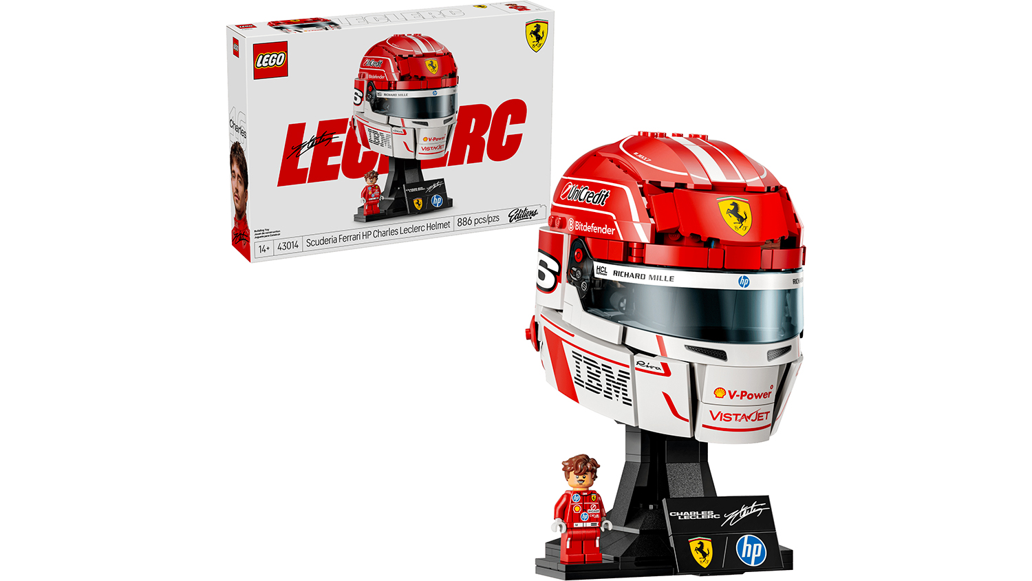 Stavebnice LEGO&reg; Editions 43014 Helma Charles Leclerc ze Scuderia Ferrari HP