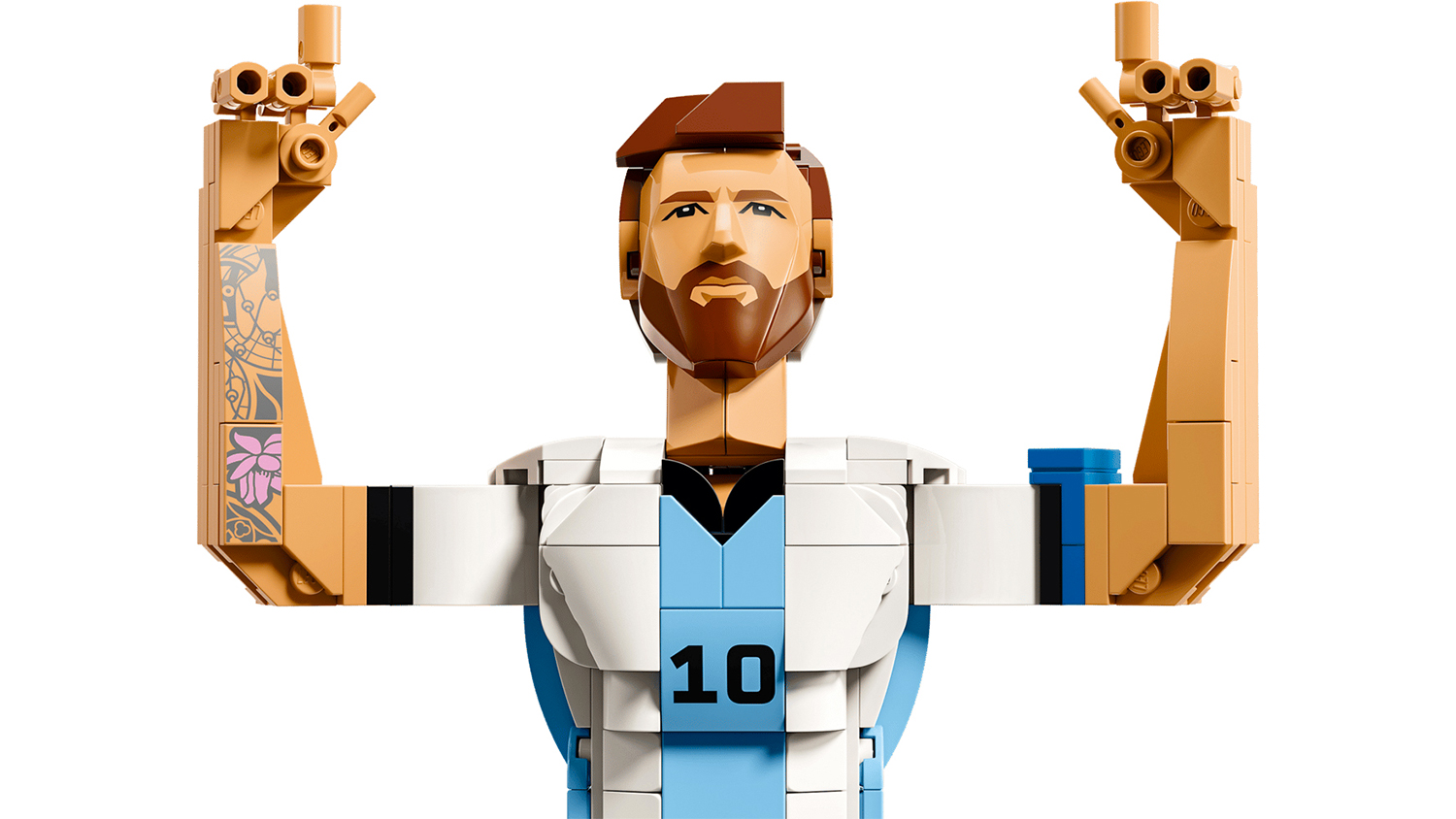Detail stavebnice LEGO&reg; Editions 43015 Lionel Messi &ndash; Futbalov&aacute; legenda