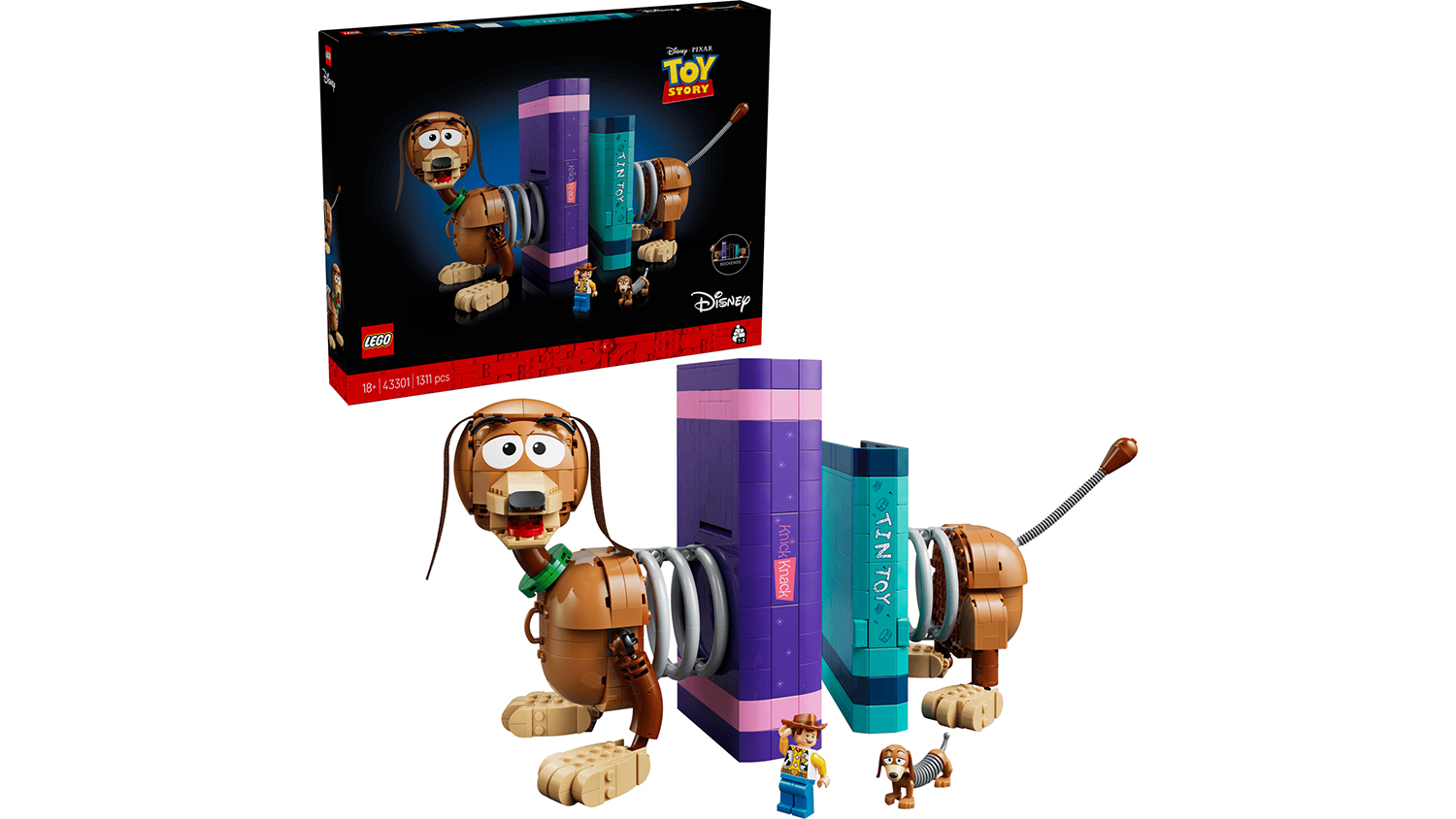 Stavebnice LEGO® Disney™ 43301 Knižní zarážky: Slinky z filmu Toy Story