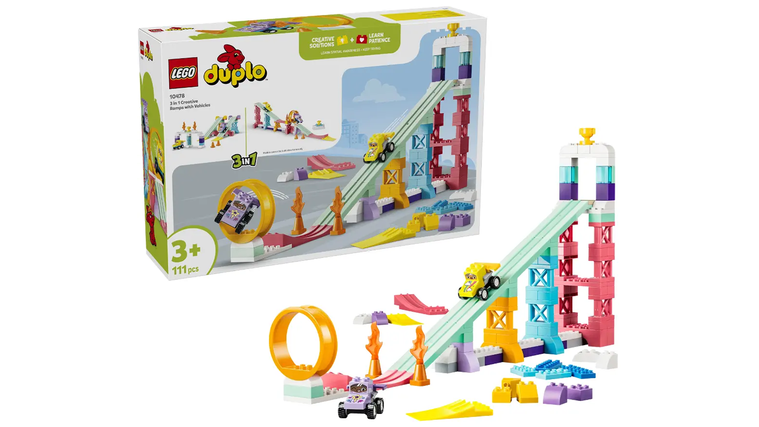 Stavebnice LEGO® DUPLO® 10478 Kreativní rampy s autíčky 3v1