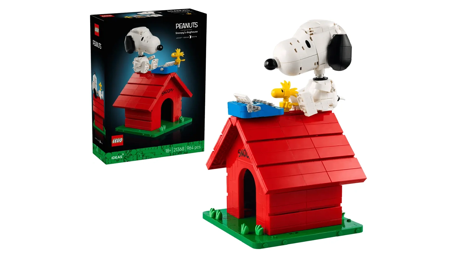 Balení a stavebnice LEGO® Ideas 21368 Peanuts: Snoopyho bouda