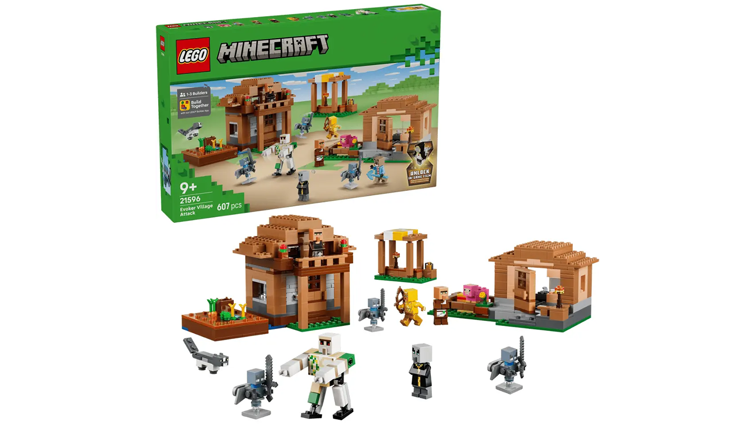Stavebnice LEGO® Minecraft 21596 Útok Mága na vesnici