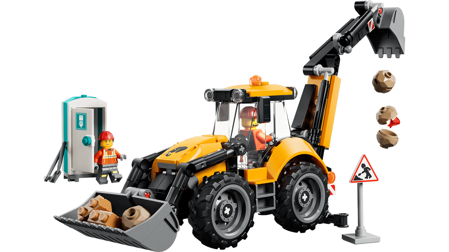 Stavebnice LEGO&reg; City 60480 Žlut&yacute; nakladač s rypadlem
