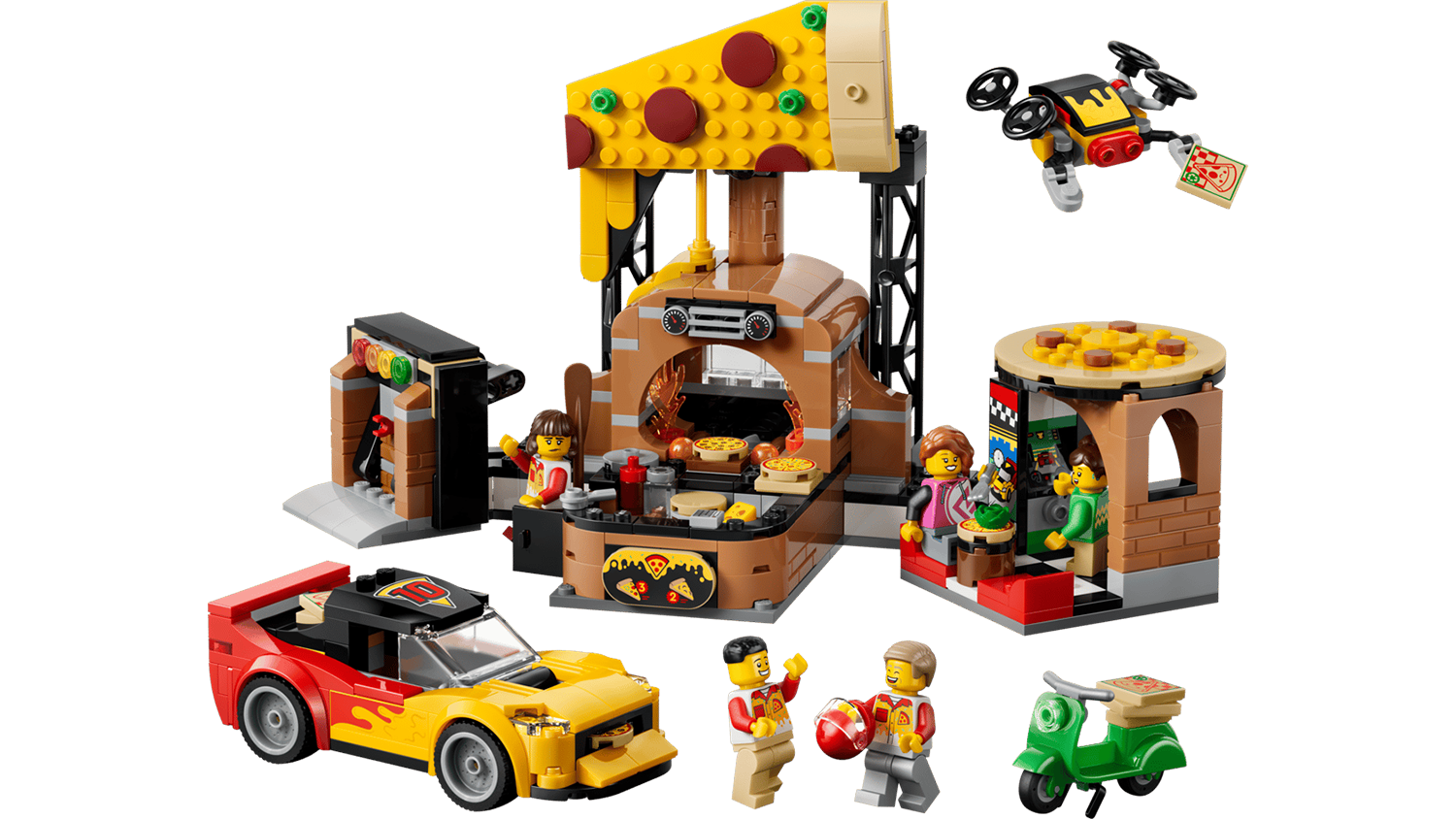 Stavebnice LEGO® City 60496 Rozvoz pizzy a vozidla