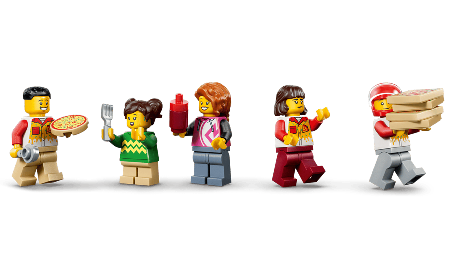 Figurky ze stavebnice LEGO® City 60496 Rozvoz pizzy a vozidla