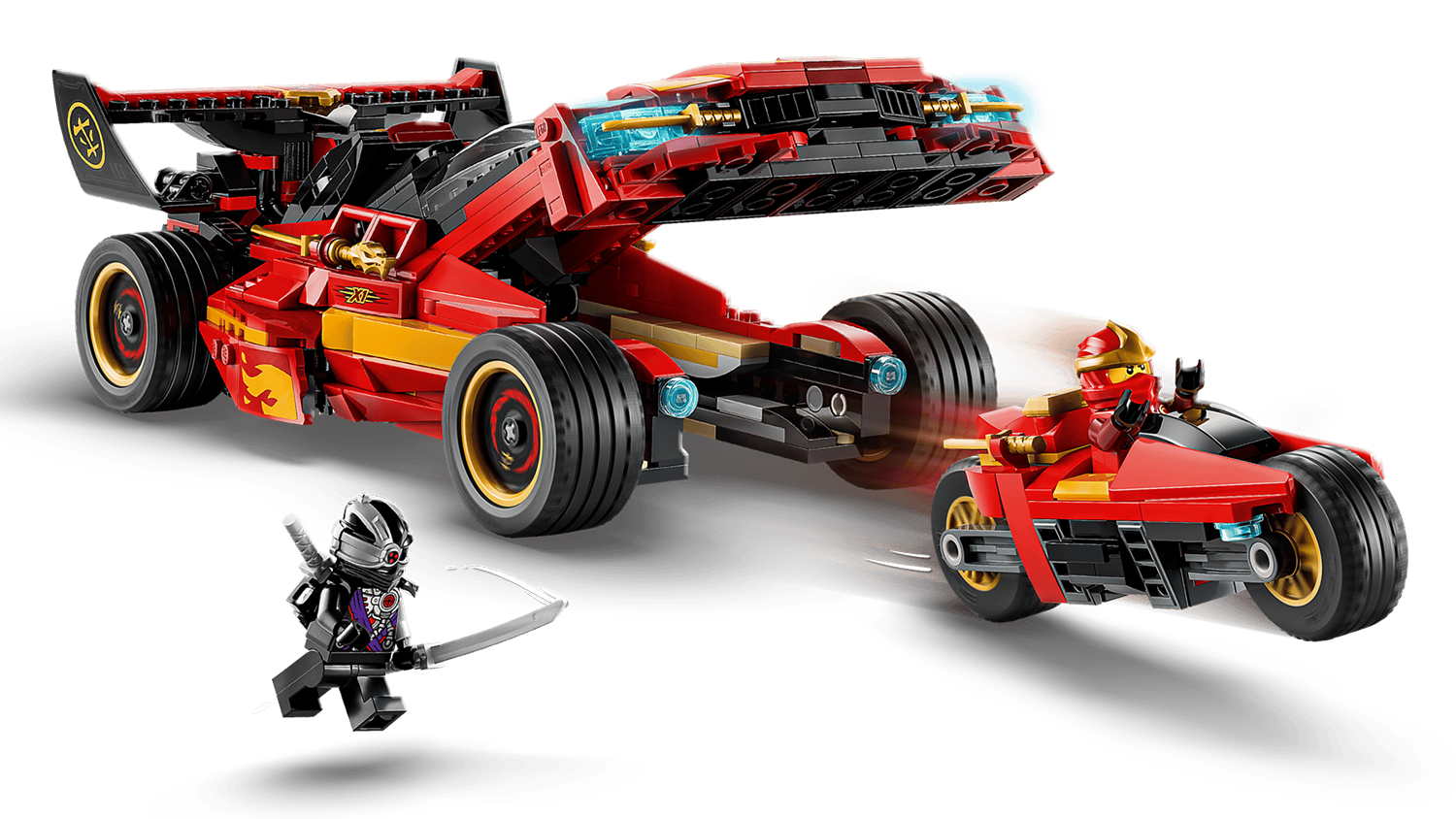 Stavebnice LEGO® NINJAGO® 71867 Kaiův červený bourák: 15 let NINJAGO s motorkou