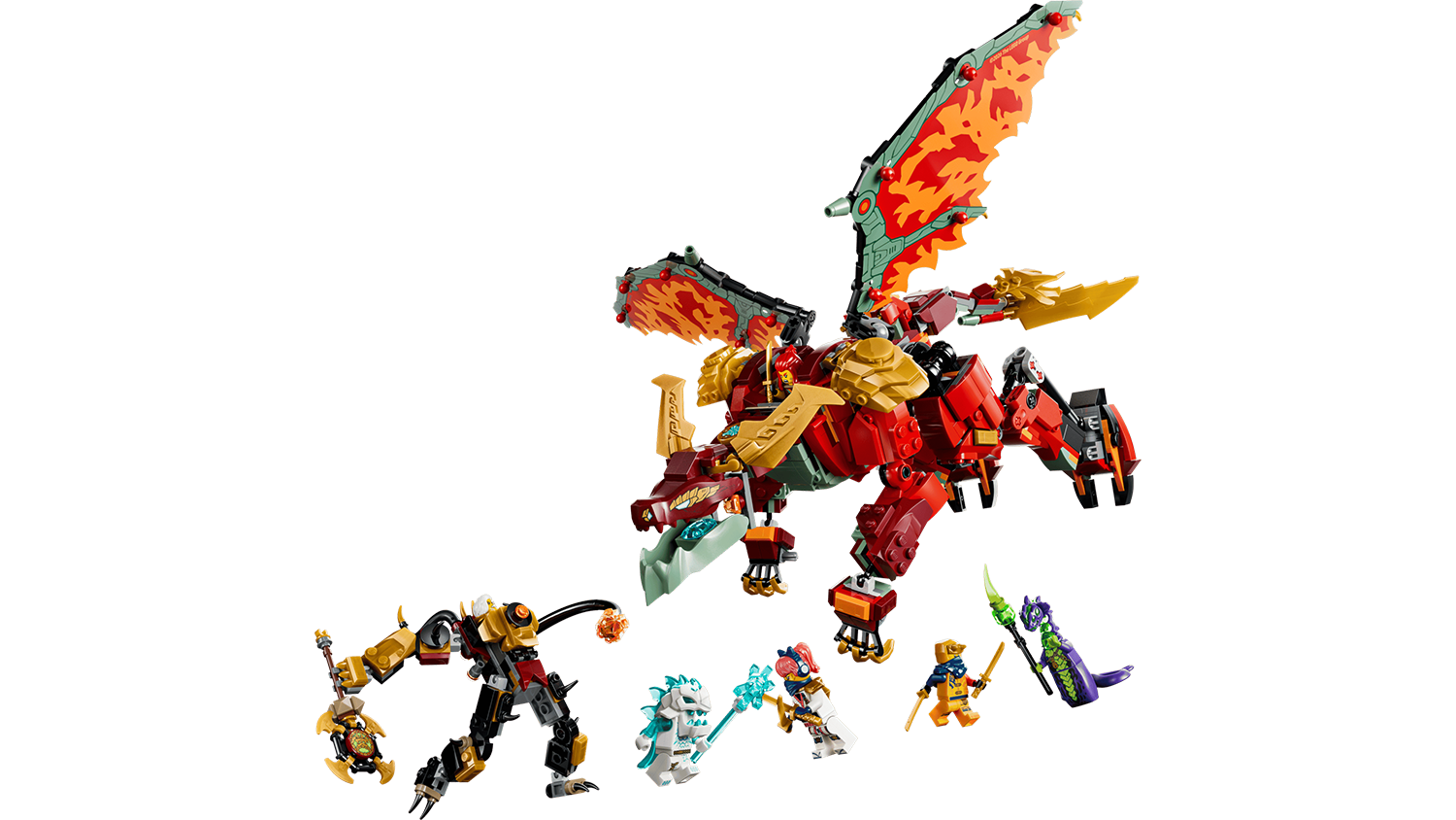 Stavebnice LEGO® NINJAGO® 71868 Wyldfyre a transformační dračí oblek