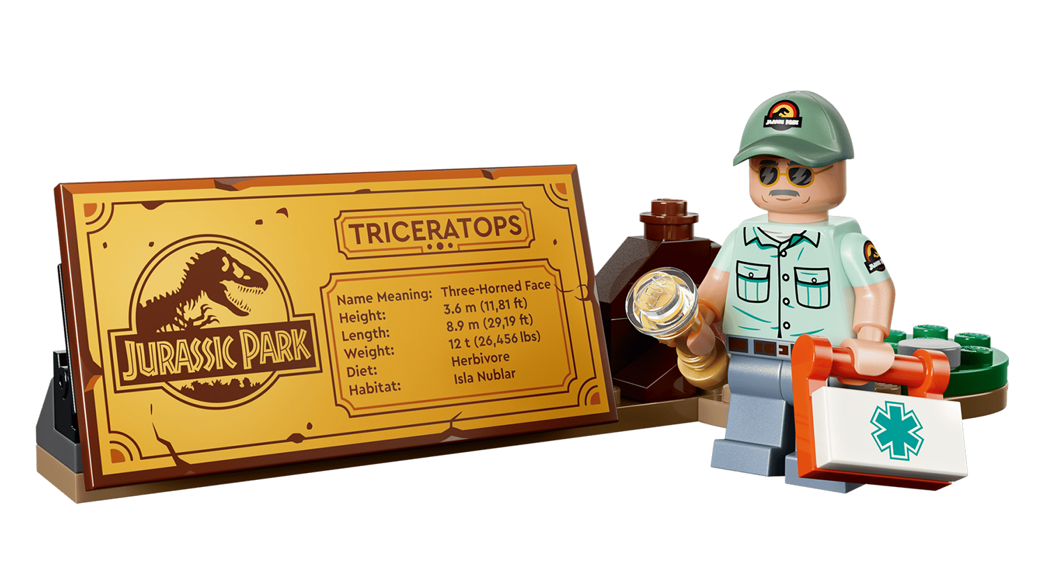 Figurka ze stavebnice LEGO® Jurassic World™ 77985 Dinosauří fosilie: Triceratops