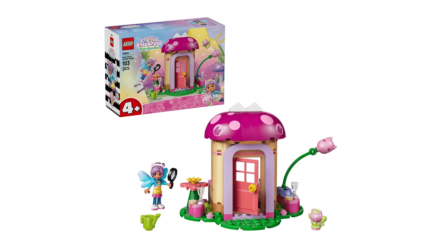 Stavebnica LEGO® Gábinin čarovný domček 11212 Záhradný domček Víly mačičky – balenie aj zmontovaný domček