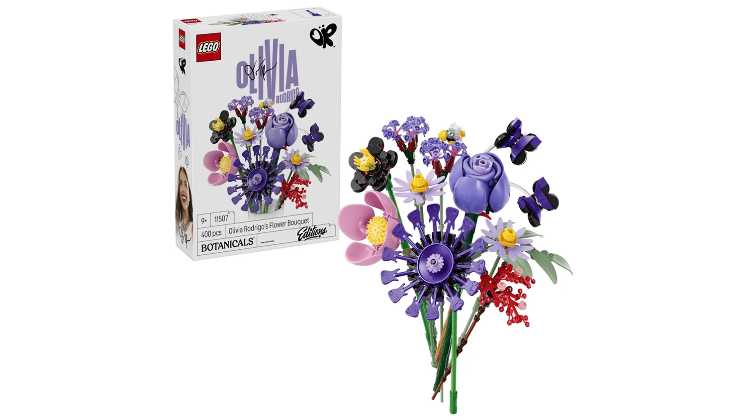 Stavebnica LEGO® Botanicals 11507 Kytice Olivie Rodrigo – balenie a zviazaná kytica