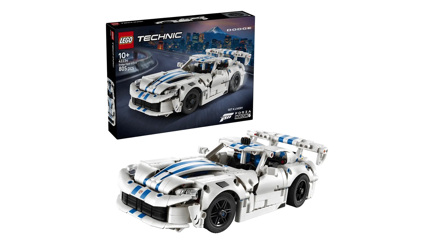Stavebnica LEGO&reg; Technic 42234 &Scaron;portov&eacute; auto Dodge Viper GTS-R &ndash; balenie aj zmontovan&eacute; auto