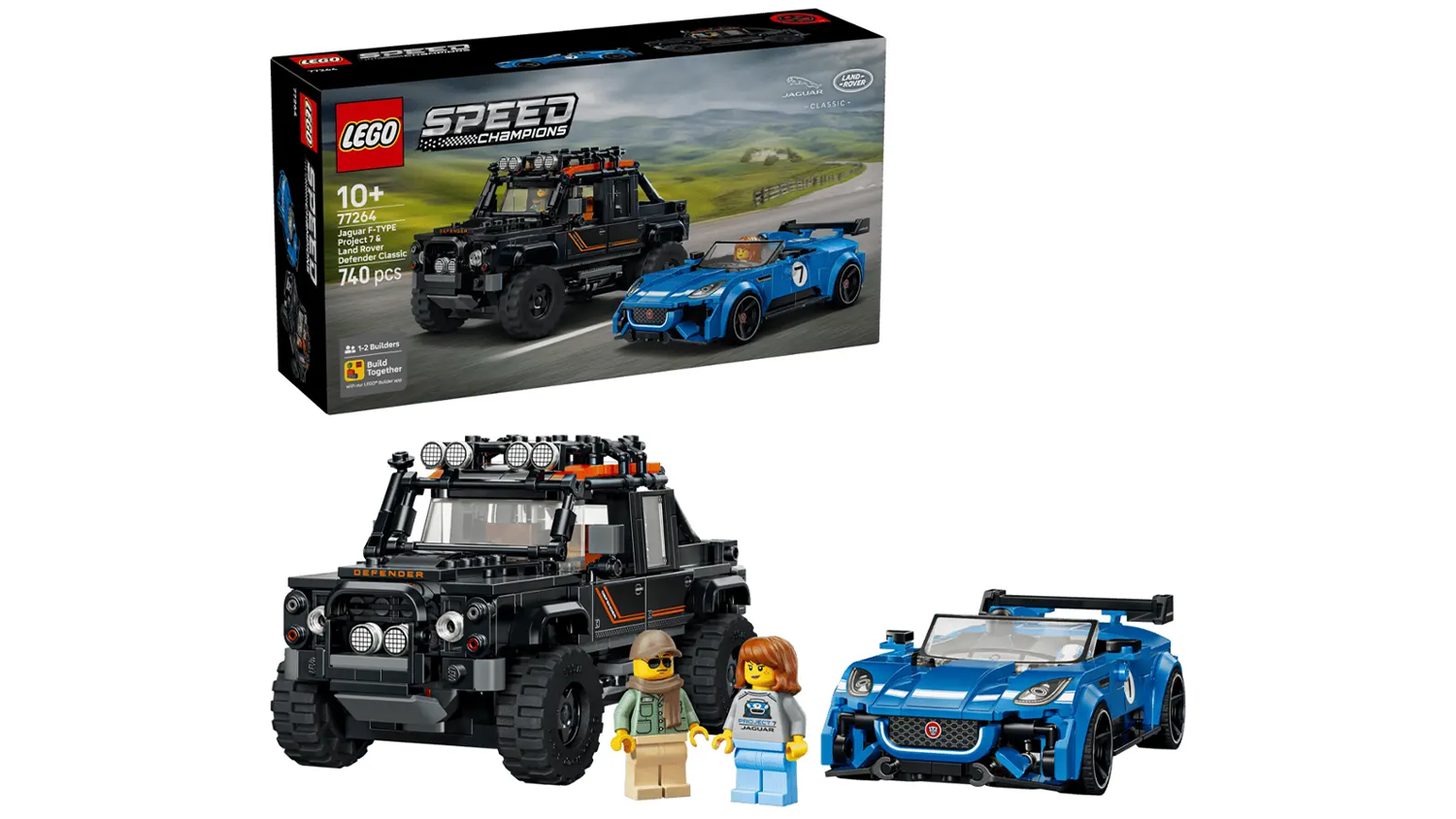 Stavebnice LEGO&reg; Speed Champions 77264 Jaguar Project 7 a Land Rover Defender