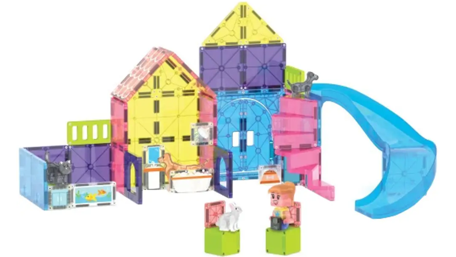 Magnetická stavebnice Magna-Tiles Pet Playhouse MT-252050PP 50 ks
