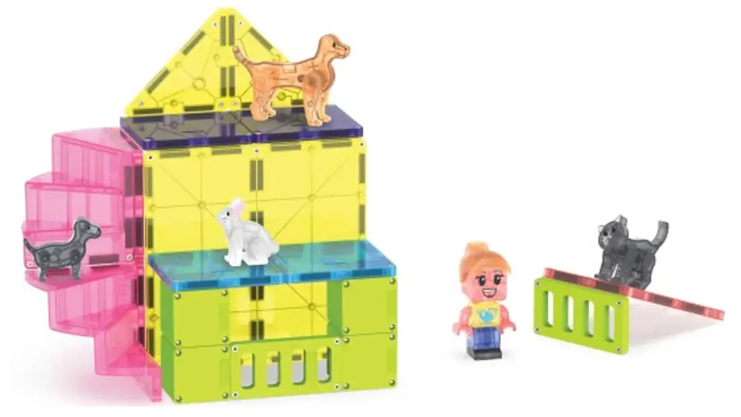 Detail skluzavky, schodů a mazlíčků