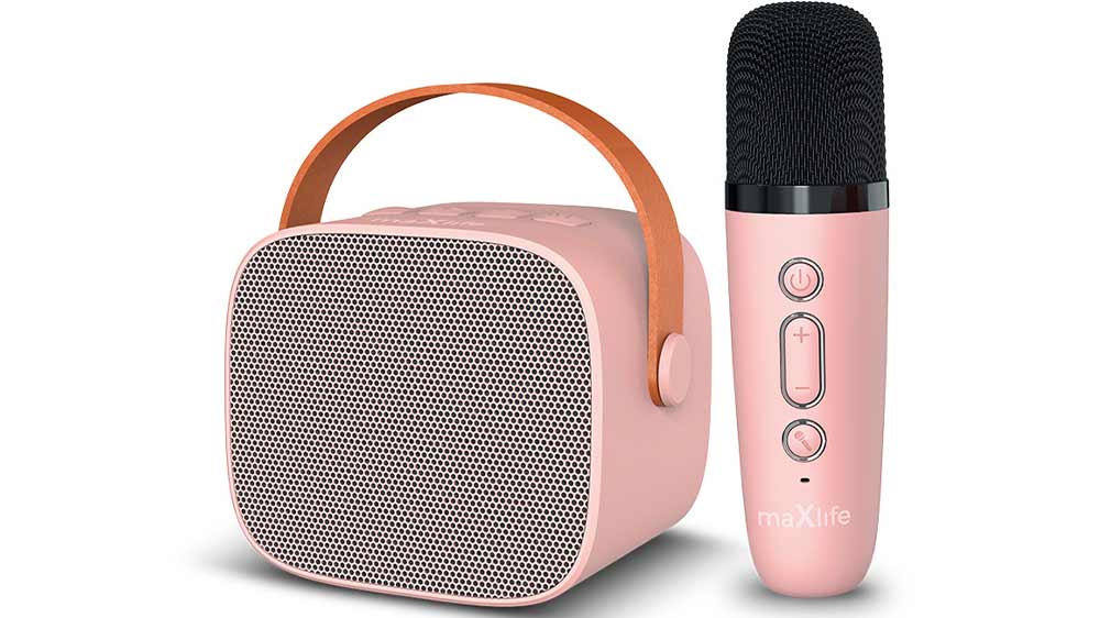 Růžový karaoke set Maxlife MXKS-100 Bluetooth_01