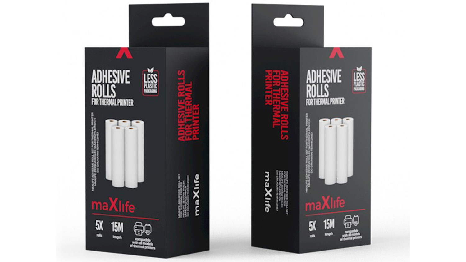 Sada samolepících rolí do termotiskáren MAXLIFE 5 ks