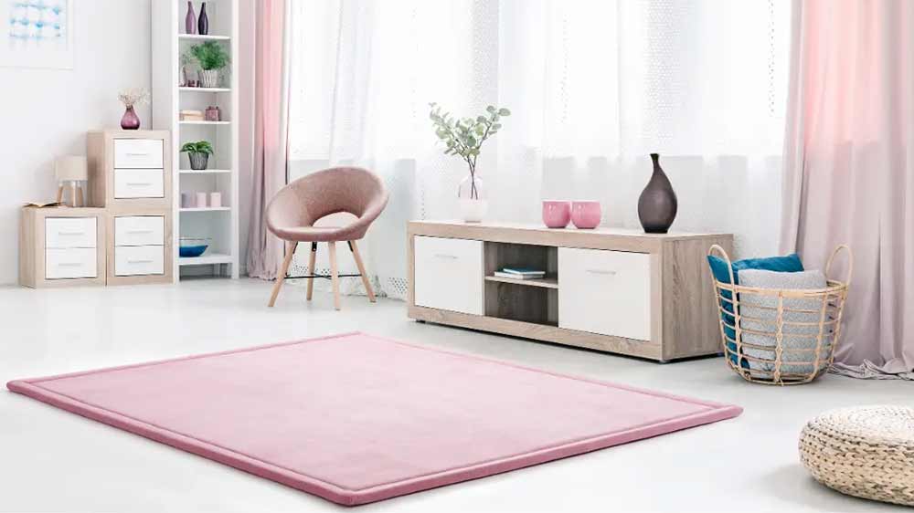 Koberec broskvový MOMOMI 150 × 200 cm v dětském pokojíčku_02